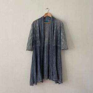 South Main Lace Cardigan Open Front Cover Up Boho Chic